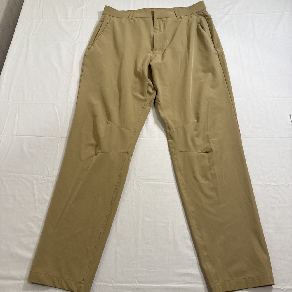 FootJoy Golf Pants TAN/BRN Performance Stretch Polyester Spandex MENS 33 X 32